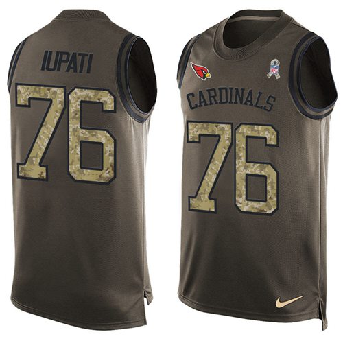 Nike Cardinals #76 Mike Iupati Green Men's Stitched NFL Limited Salute To Service Tank Top Jersey